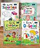 Super Big Coloring Book - O Level, Kindergarten, Fairy & Super Boys For Kids (Set of 4)
