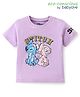 Babyoye Disney Cotton Knit Half Sleeves T-Shirt With Lilo N Stitch Graphics - Purple