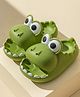 Baby Moo Crocodile Face Detailed Flip Flops - Green