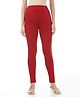 Bella Mama Full Length Maternity Leggings With Tummy Band Solid color- Maroon