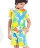 Ollington St. 100% Cotton Knit Half Sleeves Polo T-Shirt & Shorts Co-Ord Set With Abstract Print - Multicolor