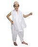 Kaku Fancy Dresses Mahatma Gandhi National Hero Freedom Fighter Republic Day & Independence Day Theme Costume Set - White