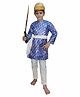 Kaku Fancy Dresses Shivaji Maharaj National Hero Freedom Fighter Republic Day & Independence Day Theme Costume Set  - Blue
