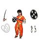 Kaku Fancy Dresses Laxmi Bai National Hero Freedom Fighter  Republic Day & Independence Day Theme Costume Set - Orange
