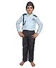 Kaku Fancy Dresses Our Community Helper Pilot Theme Costume Set - Blue & Black