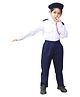 Kaku Fancy Dresses Our Community Helper Traffic Havaldar Theme Costume - White & Blue