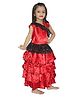 Kaku Fancy Dress Spanish Dress  Global Ethnic Theme Costume Set - Red & Black