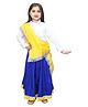 Kaku Fancy Dress Haryanvi Lehenga Choli Dress  Dance Theme Costume Set - Yellow & Blue