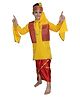 Kaku Fancy Dresses Punjabi Folk & Bhangra Dance Theme Costume Set - Yellow & Red