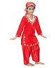 Kaku Fancy Dresses Kashmiri Salwar Suit Folk Dance Theme Costume Set - Red