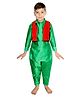 Kaku Fancy Dresses Kashmiri Pathani Folk Dance Theme Costume Set - Green & Red
