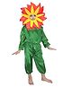 Kaku Fancy Dresses Flower Theme Annual Function Costume Set - Red