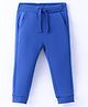 UCB Cotton Full Length Solid Track Pants - Blue