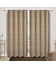 Saral Home Pacman Chenille & Polyester Yarn Blackout Door & Windows Curtains (Beige, 4x7 ft), Set of 2