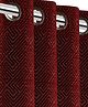 Saral Home Maroon Chenille Blackout Set of 1 Door Curtain - (4x7 Feet)