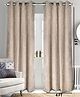 Saralhome Tic tac Chenille & Polyester Long Door Curtains 2pc   Beige. 4x9 Feet