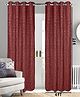 Saralhome Tic tac Chenille & Polyester Long Door Curtains 2pc   Maroon. 4x9 Feet