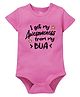 Zeezeezoo  Half Sleeves Family Theme I Get My Awesomeness From Bua Printed  Onesie - Pink