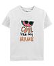 Zeezeezoo Family Theme Half Sleeves Cool Like My Mamu Printed T-Shirt - White