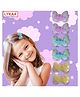 Lykaa Sequence Design Glitter Butterfly Shape Hair Tic Tac Clips & Bows - (Pack of 6) Tic Tac Clip (Multicolor)