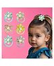 Lykaa Sequence Glitter Hair Rubber Bands & shimmer Flowers Ponytail Holder - Pack of 6 Hair Accessory Set (Multicolor)