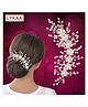 Lykaa Artificial Flowers & Pearl Style Juda Bun Pins Floral Bridal Brooch - Pack Of 1 Bun (Multicolor)