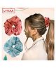 Lykaa Georgette Hair Scrunchies Elastics Ponytail Holders Hair Accessory Set - Pack of 2 Multicolor