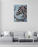 Rangoli Abstract Acrylic Horse Canvas Wall Painting On Cotton Stretched Canvas - L 46 x B 30 x H 5 cm