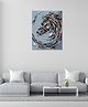 Rangoli Abstract Acrylic Horse Canvas Wall Painting On Cotton Stretched Canvas - L 40 x B 61 x H 5 cm