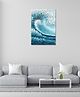 Rangoli Abstract Acrylic Ocean Wave Canvas Wall Painting On Cotton Stretched Canvas - L 40 x B 61 x H 5 cm