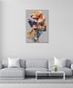 Rangoli Abstract Man Canvas Wall Painting On Cotton Stretched Canvas - L 40 x B 61 x H 5 cm