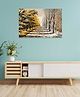 Rangoli Autumn Snow Landscape Canvas Wall Painting On Cotton Stretched Canvas - L 46 x B 30 x H 5 cm