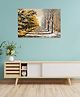 Rangoli Autumn Snow Landscape Canvas Wall Painting On Cotton Stretched Canvas - L 40 x B 61 x H 5 cm