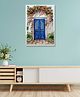 Rangoli Blue Door Canvas Wall Painting On Cotton Stretched Canvas - L 46 x B 30 x H 5 cm
