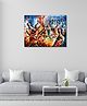 Rangoli Bottle Jazz Wall Painting On Cotton Stretched Canvas - L 40 x B 61 x H 5 cm