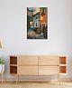 Rangoli European Streets Canvas Wall Painting On Cotton Stretched Canvas - L 46 x B 30 x H 5 cm