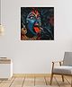 Rangoli Goddess Kali Canvas Wall Painting On Cotton Stretched Canvas - L 46 x B 46 x H 5 cm