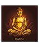 Rangoli Lord Buddha Canvas Wall Painting On Cotton Stretched Canvas - L 61 x B 61 x H 5 cm
