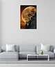 Rangoli The Moon Canvas Wall Painting On Cotton Stretched Canvas - L 46 x B 76 x H 5 cm