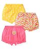 Babyhug 100% Cotton Knit Bloomers with Polka Dots & Floral Print  Pack of 3 - Multicolour