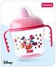 Babyhug Hard Spout Non Spill Sipper Cup With Twin Handle & Mickey & Minnie Mouse Print Pink - 150 ml
