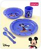 Babyhug Disney Feeding Set with Mickey Mouse & Friends Print - Blue