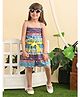 Superminis Sleeveless Aztec Printed Jumpsuit With Belt - Sky Blue
