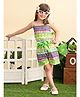 Superminis Sleeveless Aztec Printed Jumpsuit With Belt - Green