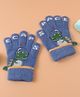 Babyhug Woollen Gloves with Crocodile Print - Navy