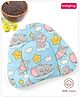 Babyhug Cloud Shaped Head Shaping Rai ( Mustard Seed ) Pillow Elephant Print- Blue