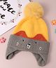 Babyhug Woolen Cap & Muffler Set with Pom Pom - Yellow