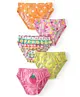 Babyhug 100% Cotton Panties Fruits Floral & Polka Dots Print Pack of 5 - Multicolour