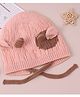 Babyhug Woolen Cap with Applique - Pink