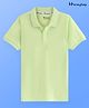 Honeyhap 100% Cotton Knit Solid Half Sleeves Polo T-Shirt with Bio Finish - Green